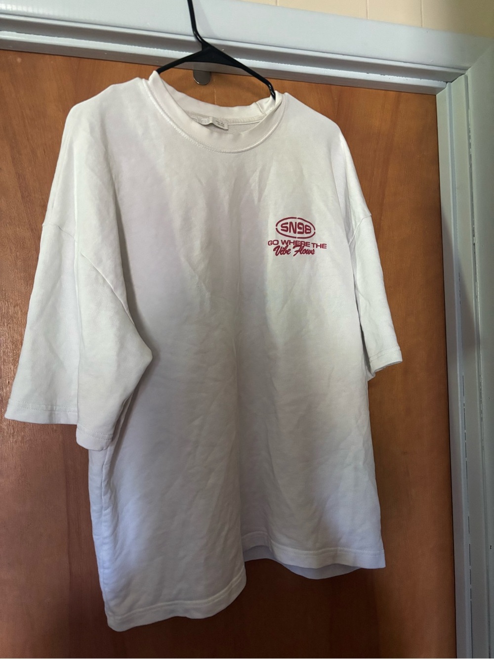 Zara All Access White Short Sleeve Tee with Red Logo
